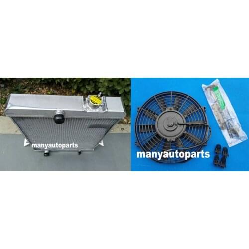 56 mm aluminum radiator + fan for TRIUMPH TR4A 1965 1966 1967 1968 65 66 67 68