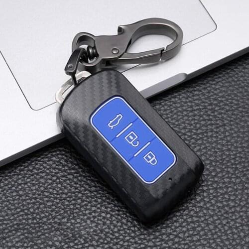 ABS Carbon fiber Car Key Case Cover For Mitsubishi Outlander 3 Lancer 10 Pajero Sport ASX ECLIPSE CROSS L200 Triton Remote Cover