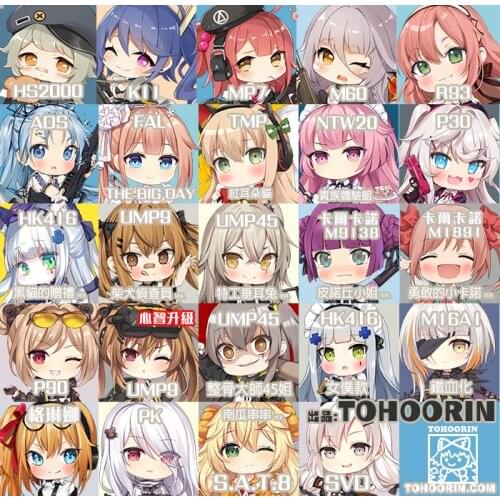 Anime Game Girls Frontline UMP45 ADS K11 M60 MP7 NTW20 Cosplay Acrylic Keychain Pendant Cartoon Key ring Phone Strap Xmas Gifts