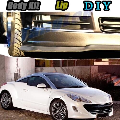 Car Bumper Lip Front Spoiler Skirt Deflector For Peugeot RCZ 2009~2015 Tune Car Modified Body Kit VIP Hella Flush Lips