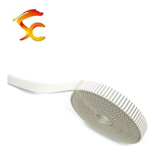 Free shipping 15Meters HTD5M timing belt Width 15mm 5M-15mm Color White Polyurethane with steel wire core HTD5M Open belt PU 5M