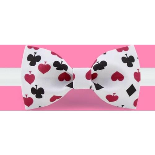 Free shipping 2019 new fashion mens male Original handmade tie printed bow tie banquet party groom dress wedding Poker