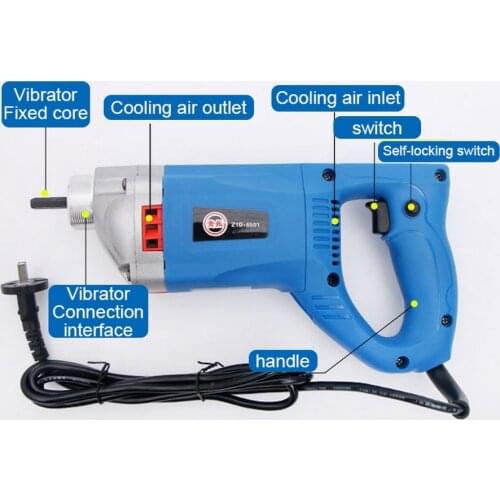 Concrete Vibrating 750W 1200W 220V Portable Rod Construction Tool Small Vibrator Plug-in Vibrator Building Tools