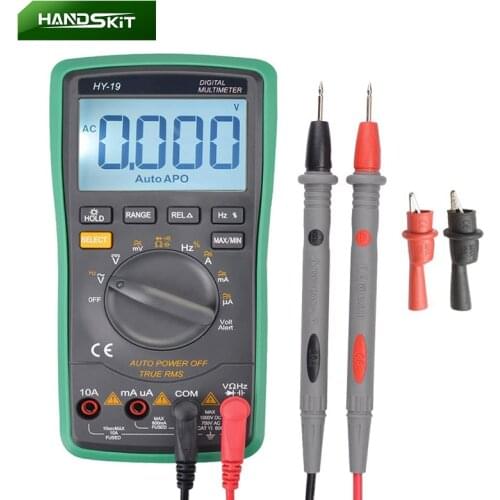 Digital Multimeter AC/DC Voltage Current Capacitance Ohm Temperature Tester Auto/Manual Range Measurement