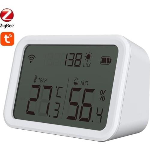 Tuya ZigBee Smart Home Temperature And Humidity Sensor With LED Screen Works With Google Assistant And Tuya Zigbee Hub