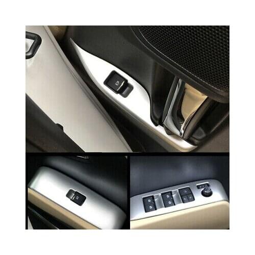 LHD ABS Matte Interior Door Cover Armrest Trim 4pcs For Toyota Alphard 2016-2019