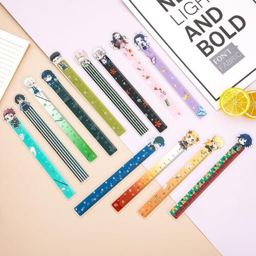 Animation Surrounding Ruler Cartoon Student Supplies Cute Stationery Back To School Surprise Gift Kawaii