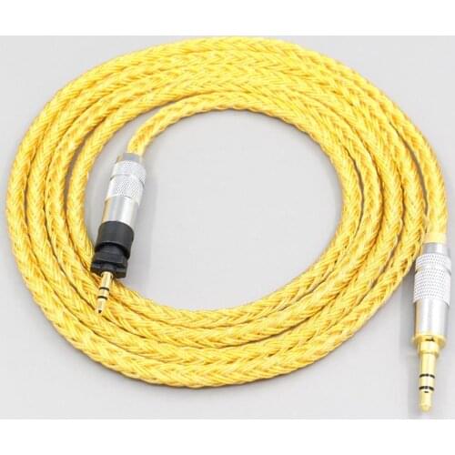 LN007336 16 Core OCC Gold Plated Earphone Headphone Cable For Shure SRH840 SRH940 SRH440 SRH750DJ Philips SHP9000 SHP8900