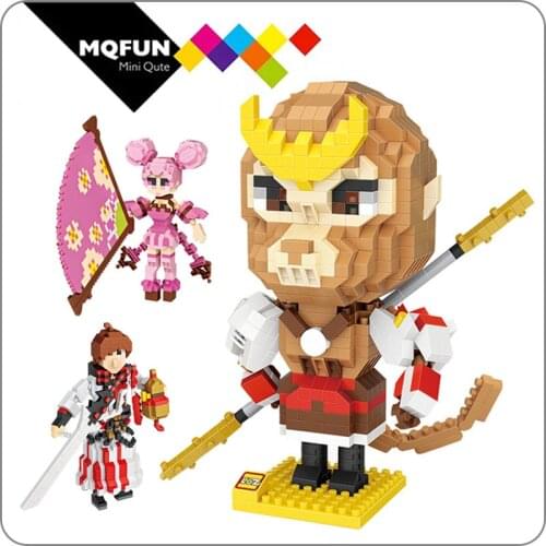 LOZ Diamond Blocks Game Character Ancient Chinese Hero Building Blocks Figures Brick Toys for Children Sun Wukong Three Kingdoms
