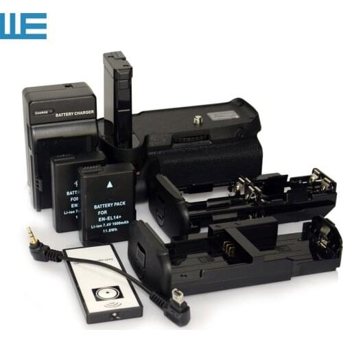 MB-D3100 D3100 D3200 D3300 D5300 Battery Grip+IR Remote Control+6 AA Battery Solt+2x EN-EL14 Battery+Charger for Nikon MB-D31/32