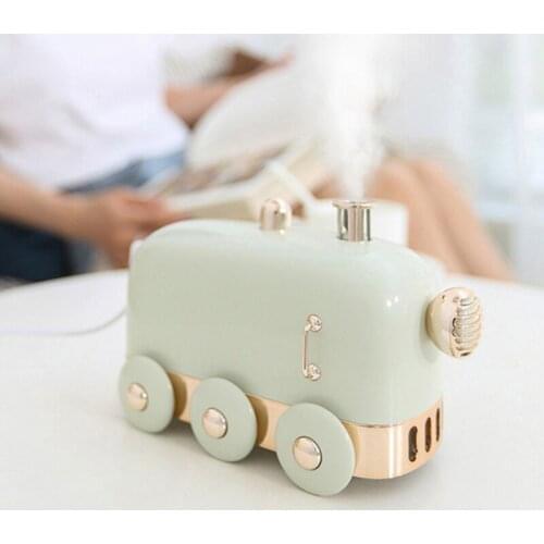 Little Train Mini Humidifier Household Cute Cartoon Atomizer Creative Ins Retro Office Humidifier Portable Usb Diffuser