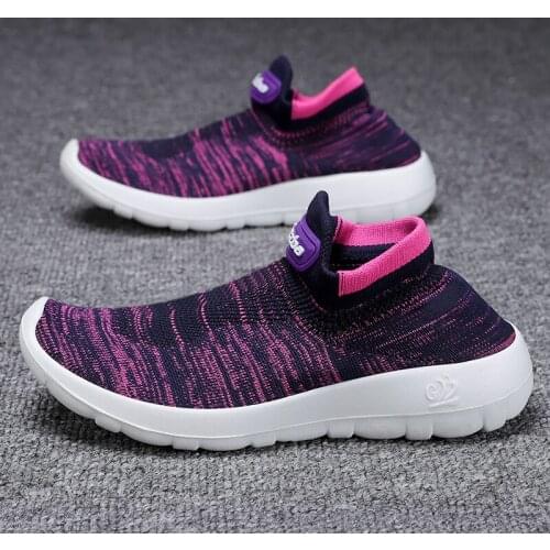 New Womens Loafers Light Knitted Slip On Ballet Flats Ladies Luxury Creepers Platform Elastic Sock Shoes Sport Sneakers