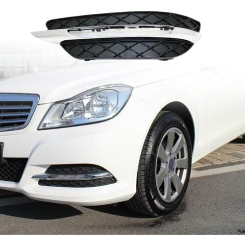 L/R Lower Bumper Fog Light Bezel Grill 2048803224 2048803324 MB1039117 for Mercedes-Benz C-Class W204 2012 2013 2014
