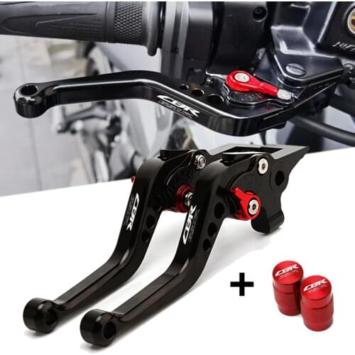 Adjustable Motorcycle Short Brake Clutch Levers & Tire Valve caps Cover For Honda CBR650R CBR 650R CBR 650 R 2018-2020