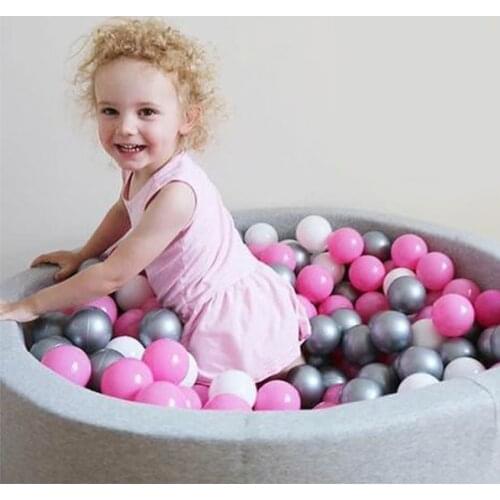 100 Pcs Oversized Eco-Friendly Colorful Soft Plastic Water Pool Ocean Wave Ball Baby Funny Toys Outdoor Sports Diameter 7cm Ball