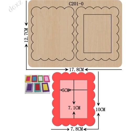 New Photo frame Wooden die Scrapbooking C-201-0 Cutting Dies Compatible with most die cutting machines