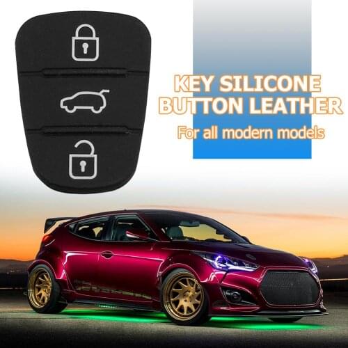 Black Silicone Car Key Replacement Shell 3 Buttons Rubber Pad With Letter for Hyundai Kia Flip Remote Soft Touch Car Key Shell