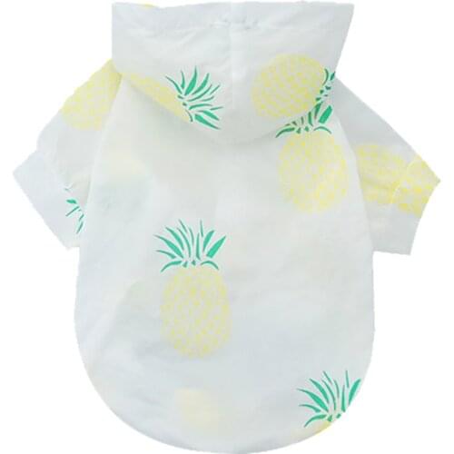 Cartoon Fruit Printing Dog Sun Protection Shirt Conjoined Sun Light Coat Summer Dog Clothes Sun Protect Clothes For Dogs Puppy