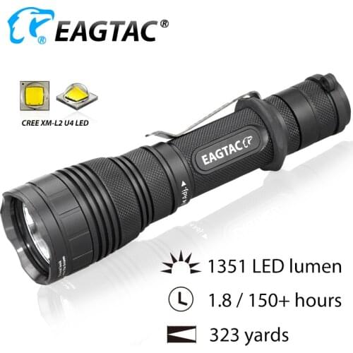 EAGTAC G25C2 Tactical LED Flashlight Gun Mount Hunting Light Color Filter Extender Tube Programmable Outputs