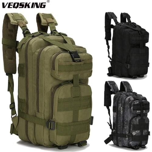 Outdoor Tactical Bag, 25L Waterproof Sports Backpack, Men‘s Trekking Travel Backpack, Camping Bag, Unisex Hiking Backpack
