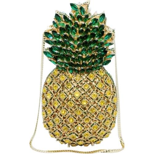 Have Stock Factory has stock tropical fruit pineapple evening pack cocktail party dinner pack luxury diamond upscale atmosphere