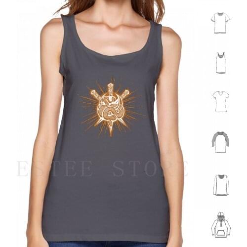 Serpens Tank Tops Vest Sleeveless Snake Snek Serpens Three Swords Hearts Cups Snake Moon Blades Knife Knives Star Stars