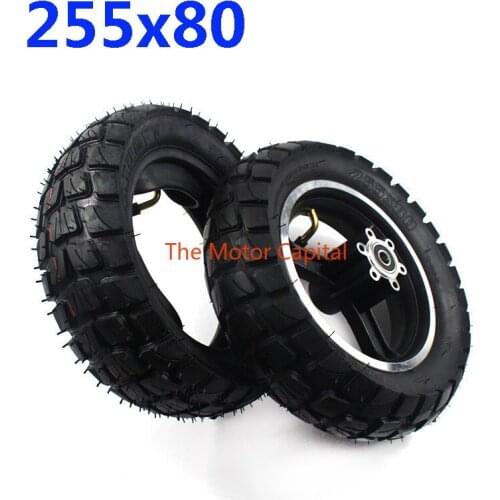 10 Inch 255x80 Tire Inner and Outer Tyre for Electric Scooter Zero 10x Dualtron KuGoo M4 Upgrade 10x3.0 80/65-6 Off Road Tire
