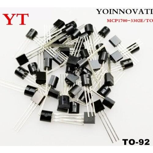 10pcs/lot MCP1700-3302E/TO MCP1700-3302E MCP1700 3.3V 0.25A TO92-3 Best quality