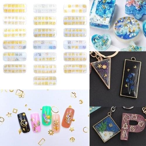 12 Grids/Box Mixed Glitter Metal Nail Art Decoration Epoxy Resin Filling Material Jewelry DIY Crafts Filler X4YA