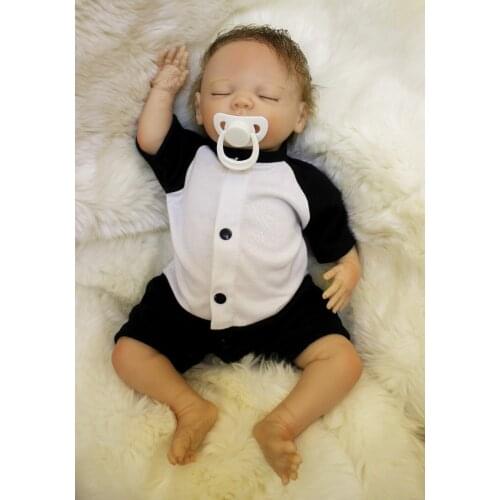 18Inch Soft Silicone Vinyl Reborn 45cm Doll Real touch Lifelike Newborn bonecas Toddler Birthday Christmas Present bonecas doll