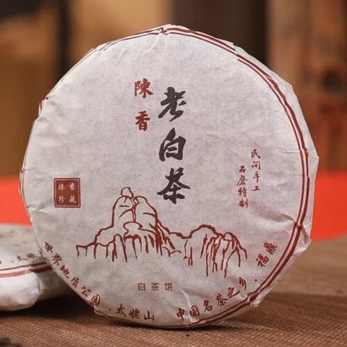 2021 Fuding Shoumei White Chinese Tea Natural Sun Dired Aged Bai Cha with Aged Flavor 100g/300g/500g