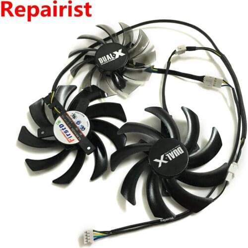3Pcs/Lot graphics Card Fan VGA Cooler Fans for Sapphire R9 270X/280X/290/290X VAPOR-X OC TOXIC Video card cooling