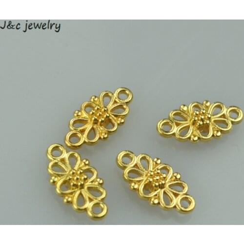 40 pcs free shipping Gold color charms diy metal Connector pendant for necklace&bracelets jewelry making 16*8 mm Q109