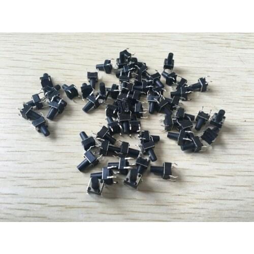 50 Pcs 6 x 6mm x 10.5mm PCB Momentary Tactile Tact Push Button Switch 4 Pin DIP