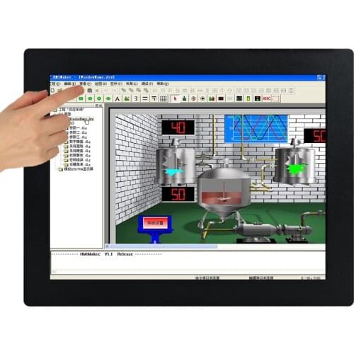 8.4 10.4 15 12 Inch industrial Display LCD Screen Monitor For PC VGA HDMI USB Resistance Touch Screen Rack Embedded installation