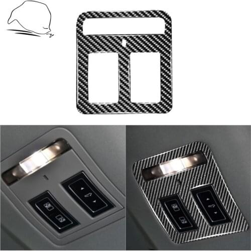 For Jaguar F-PACE XE XF XJ X761 X760 X260 Accessories Carbon Fiber Decoration Interior Overhead Reading Light Panel Sticker