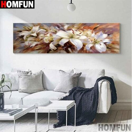 HOMFUN Diy Full Square Round Drill 5D Diamond Painting Cross Stitch Diamond Embroidery "Flower scenery" Home Decor Gift