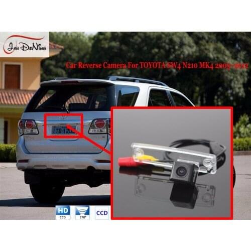 JanDeNing HD Car Rear View Parking/Backup Reverse Camera/ Waterproof License Plate Light OEM For Toyota SW4 N210 Mk4 2003-2012