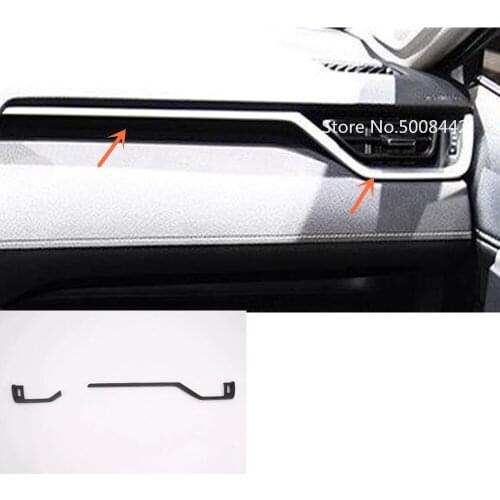 Car Front Air Conditioning Outlet Vent Carbon Fibre Styling Garnish Cover Frame Trim 2pcs For Toyota Rav4 2019 2020 2021