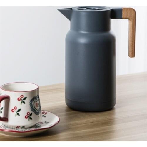 Large Capacity Household Coffee Pot Double Wall Kettle Glass Vacuum Flasks Insulation Thermos Office Thermal Hot Water Bottle