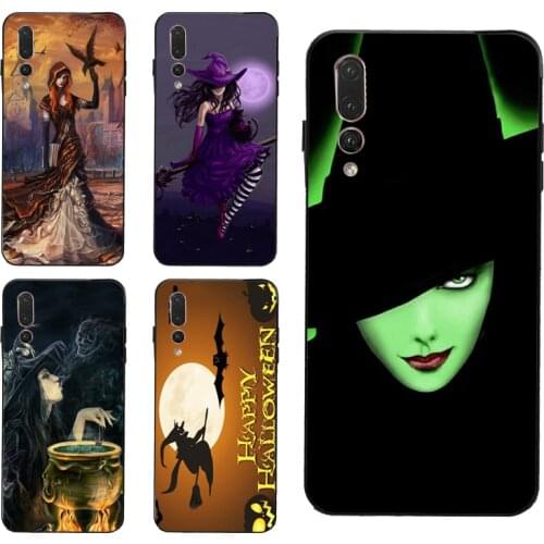Halloween Moon Witch Horror Case For Huawei P30 Pro P20 P40 Mate 20 Lite P Smart 2019 Nova 5T Honor 8A 8X 9X 10i 20
