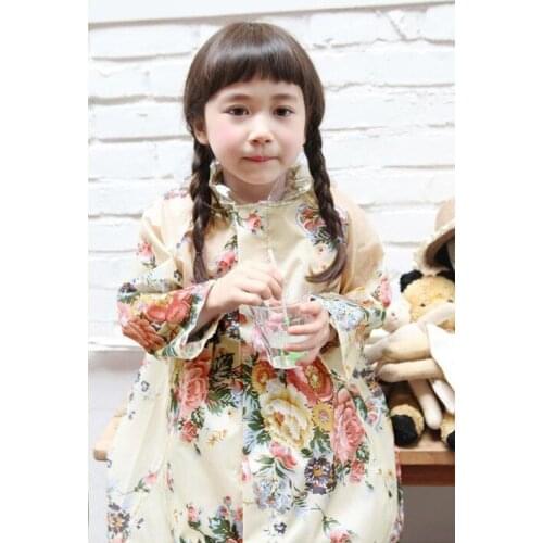 Peony flower kids raincoat rain gear jacket princess rain coat for children fashion girls poncho