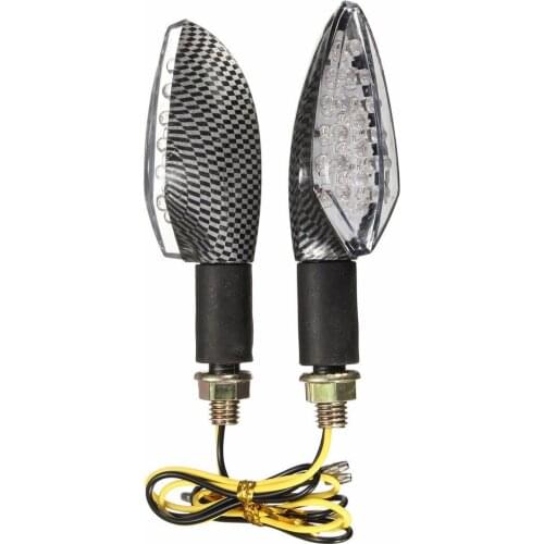 1Pair 12V Amber 15LED Motorcycle Turn Signal Indicator Blinker Light Flashers Lighting For Sport/Street Bikes Off Road Chopper