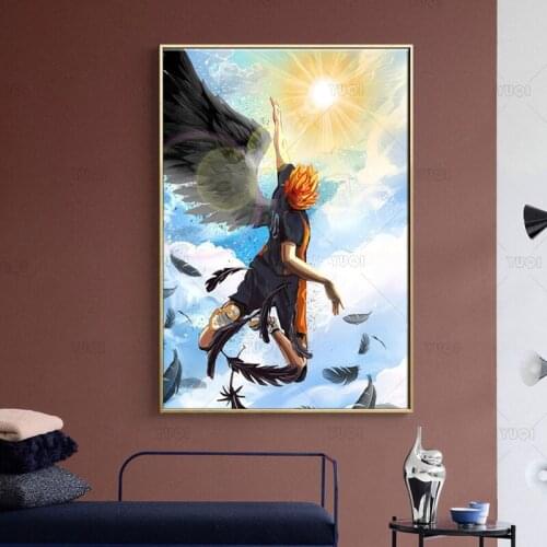 Home Decoration Hinata Shouyou Hd Prints Painting Haikyuu Pictures Wall Art Japan Anime Modular Canvas Poster Bedside Background