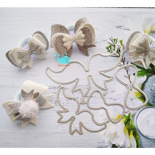 New design Big Bow Metal Cutting Dies Embossing Stencil for DIY Scrapbooking Photo Album Decorative DIY Paper Card Making