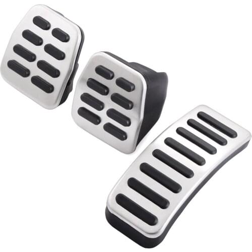 New Stainless Steel MT AT Gas Pedal Pads Car Pedal Cover for VW Polo 6N 9N Jetta MK4 for VW Bora Golf MK4 Beetle Cabrio Fox