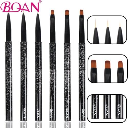 BQAN New UV Gel Brush Nail Art Brush Liner Painting Brush Drawing Nail Brushes Nail Pen Manicure Nail Art Tools For Professional