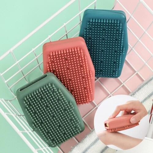 Dead Skin Exfoliating Bristles Scrubber Soap Holder Container Massager Cleaning Bathroom Shower Bath Brush SPA Body Brushes