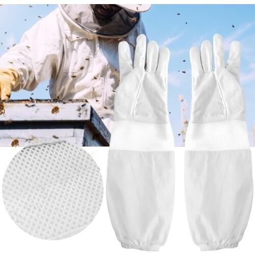 Beekeeping Gloves Goatskin Bee Keeping With Vented Beekeeper Long Sleeves hight quality beekeeping equipment and tools