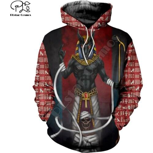 PLstar Cosmos Horus Egyptian God Eye of Egypt Pharaoh Anubis Ancient Egypt 3DPrint Zipper/Hoodies/Sweatshirt/Jacket/Men/Women 13